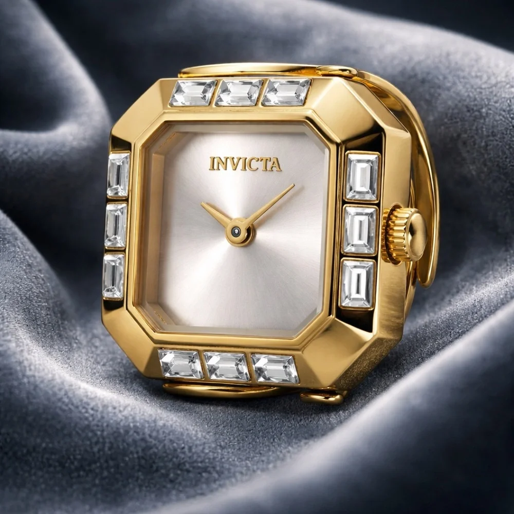 Invicta Mini Angel Women's Ring Watch - 21.5mm, Gold (49587)